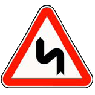 Double bend first to left 